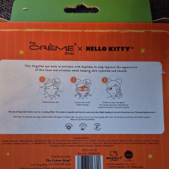 The Crème Shop x Hello Kitty Orange Eye Mask - Picture 4 of 5